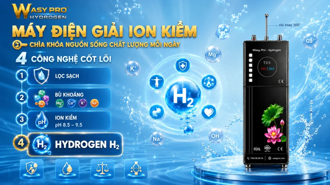 Máy Điện Giải Ion Kiềm Chìa Khóa Nguồn Sống Chất Lượng Mỗi Ngày dd