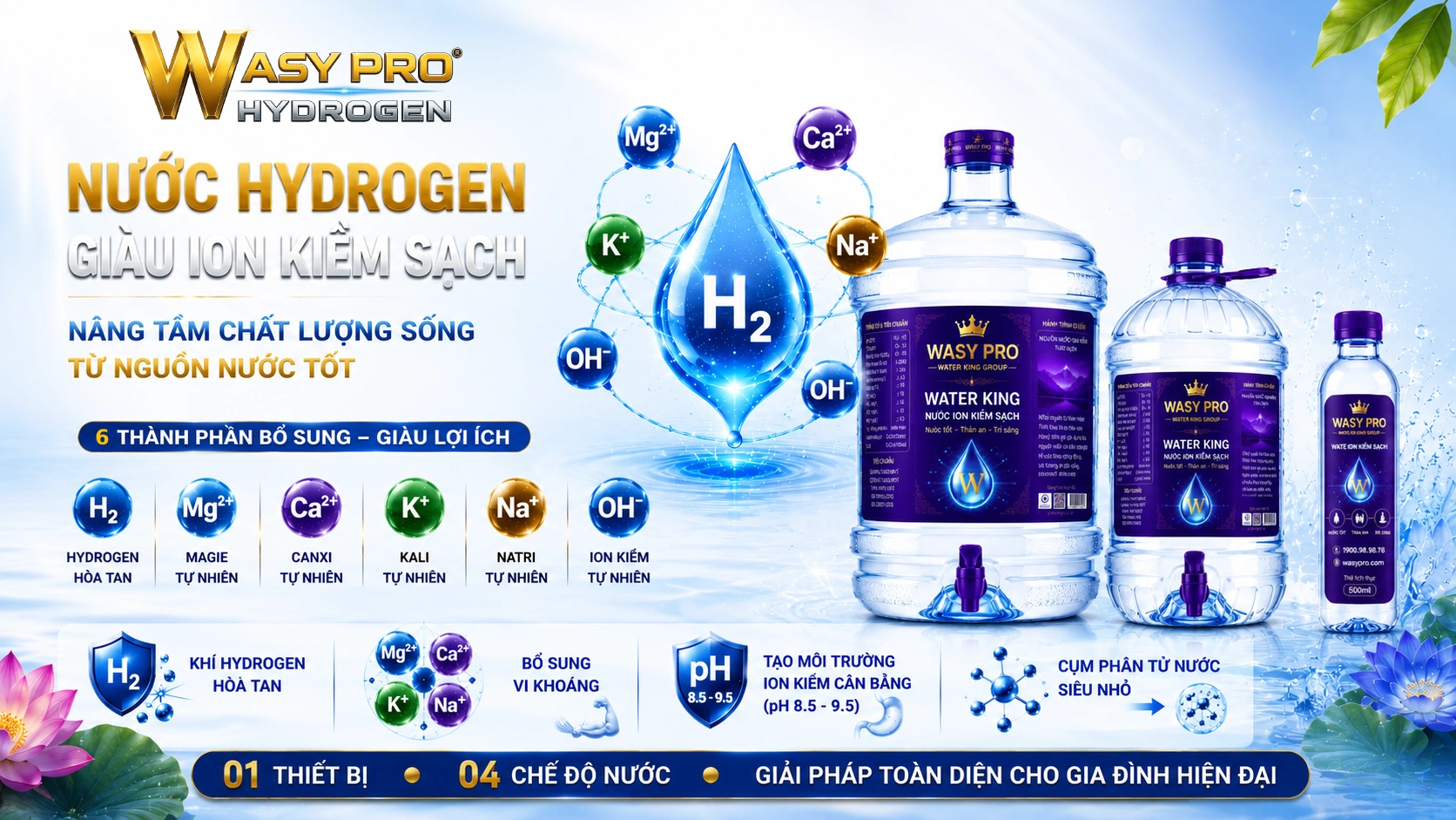 Nước Hydrogen Giàu Ion Kiềm Sạch - Nâng Tầm Chất Lượng Sống Từ Nguồn Nước Tốt dd